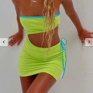 frankies Bikinis Renee terry strapless tube dress